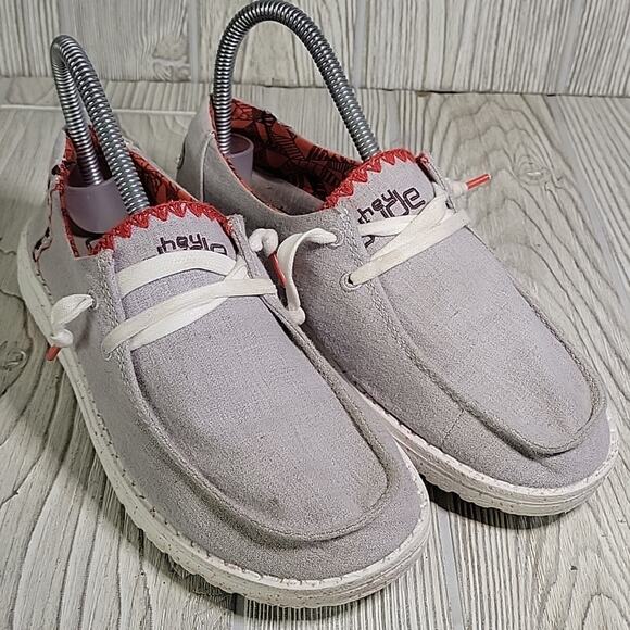 Hey Dude Wendy Fawn Inca Grey Loafers Womens Size 6 - Picture 9 of 12